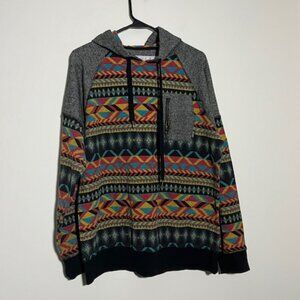 Empyre Surplus Co Aztec Pattern Hoodie Size Medium RN #116442